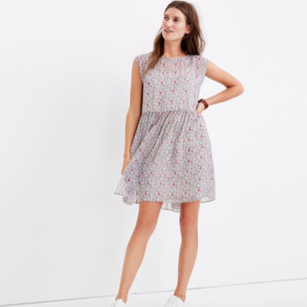 Madewell floral sheer‎ dress